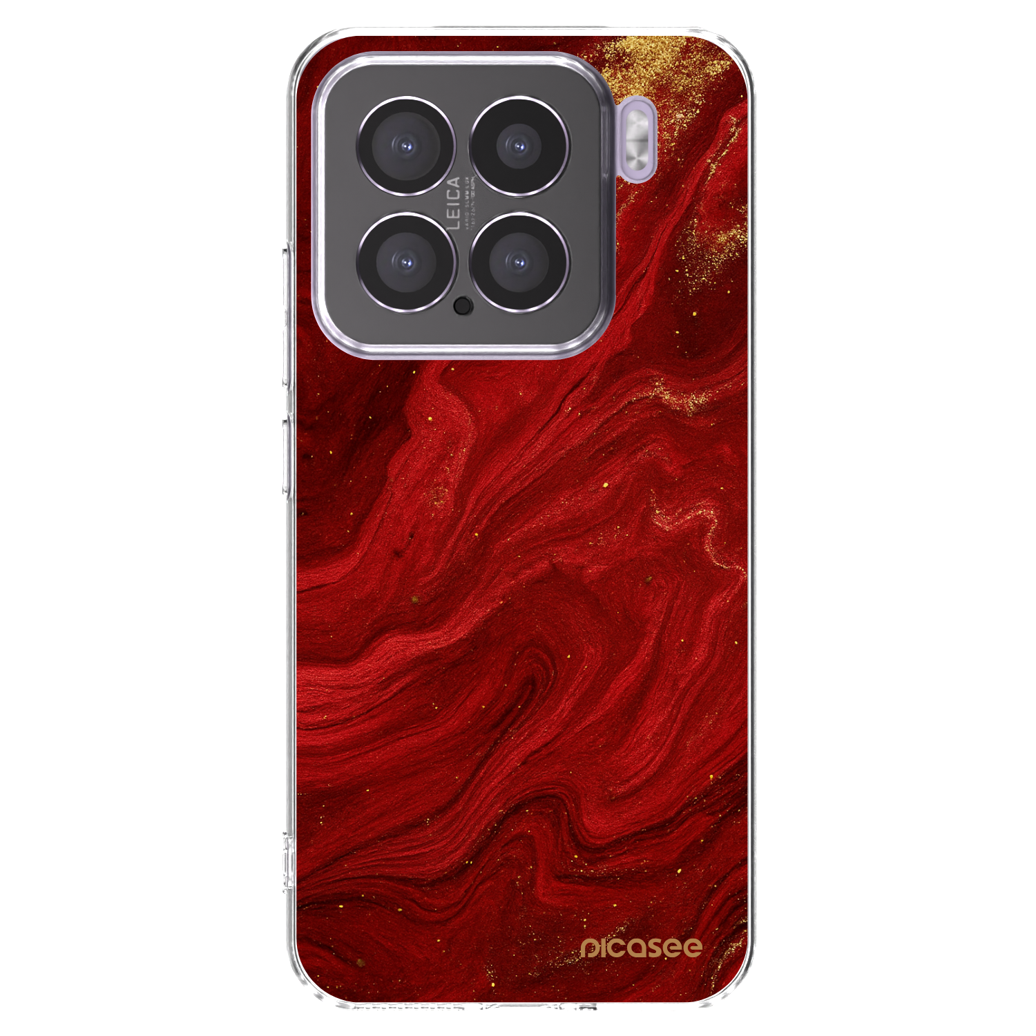Picasee silikonový průhledný obal pro Xiaomi 15 - Červená