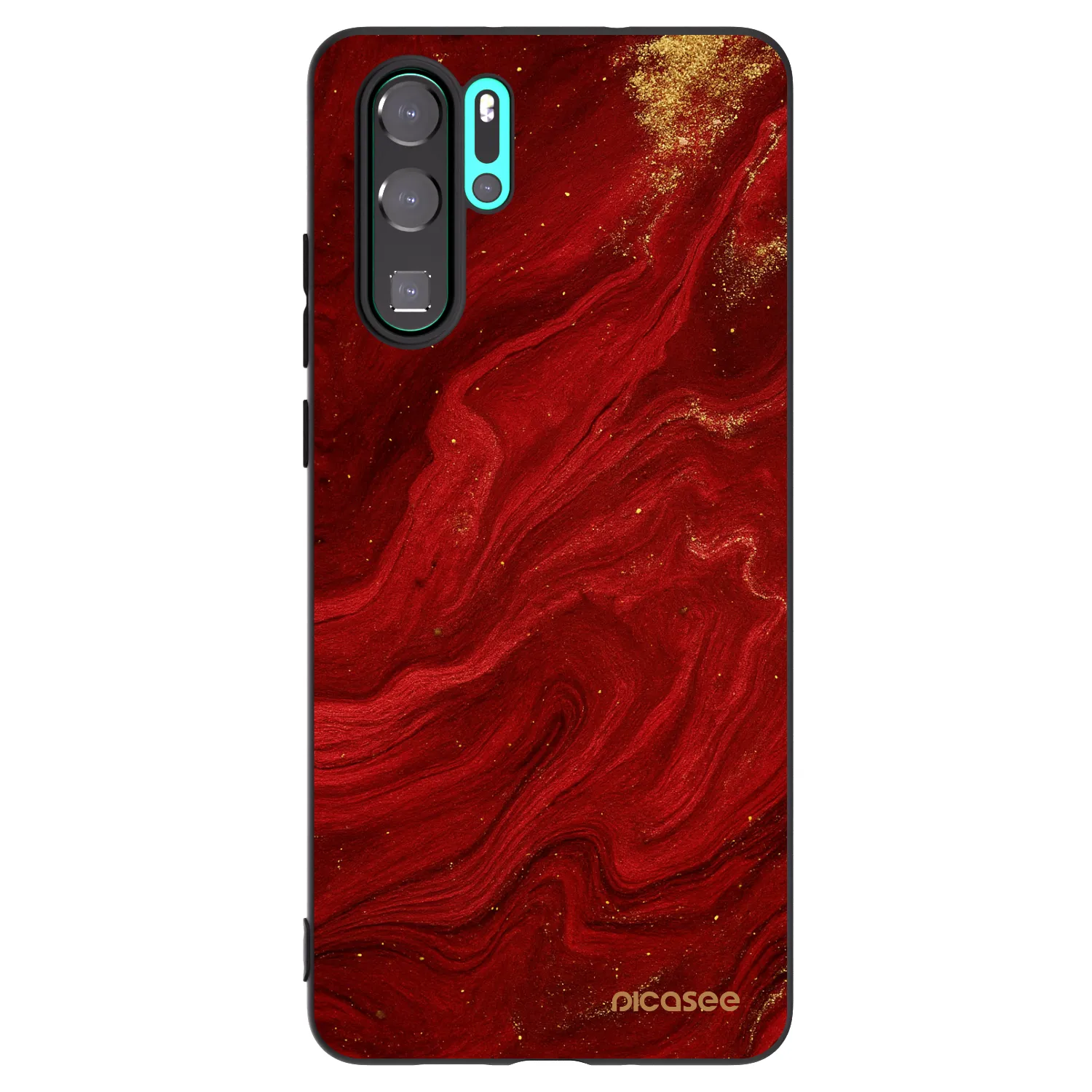 Picasee silikonový černý obal pro Huawei P30 Pro - Červená