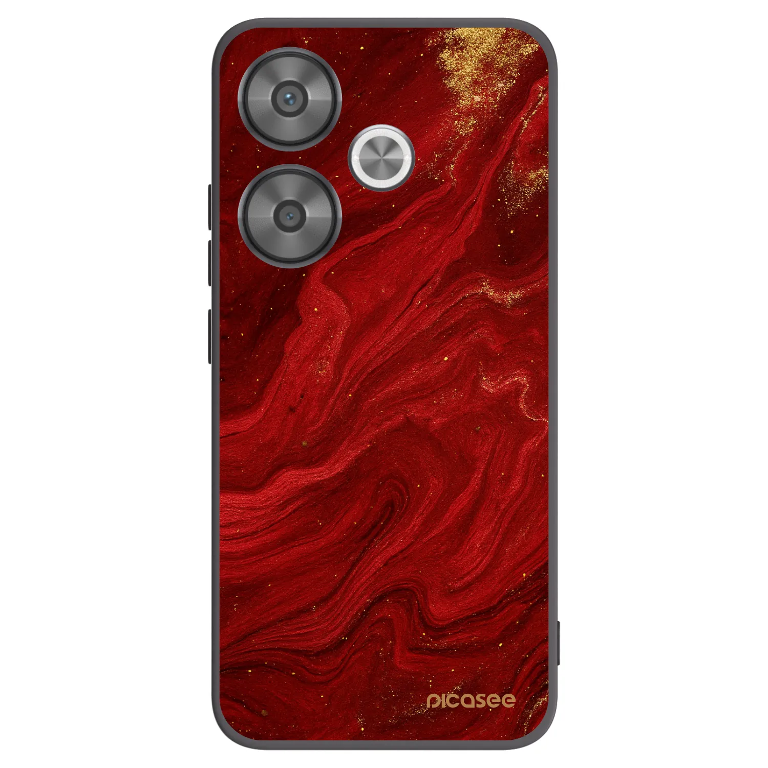 Picasee silikonový černý obal pro Xiaomi Poco F6 - Červená