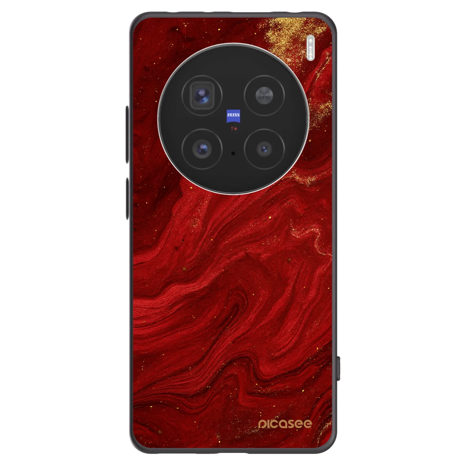 Picasee silikonový černý obal pro Vivo X200 Pro - Červená
