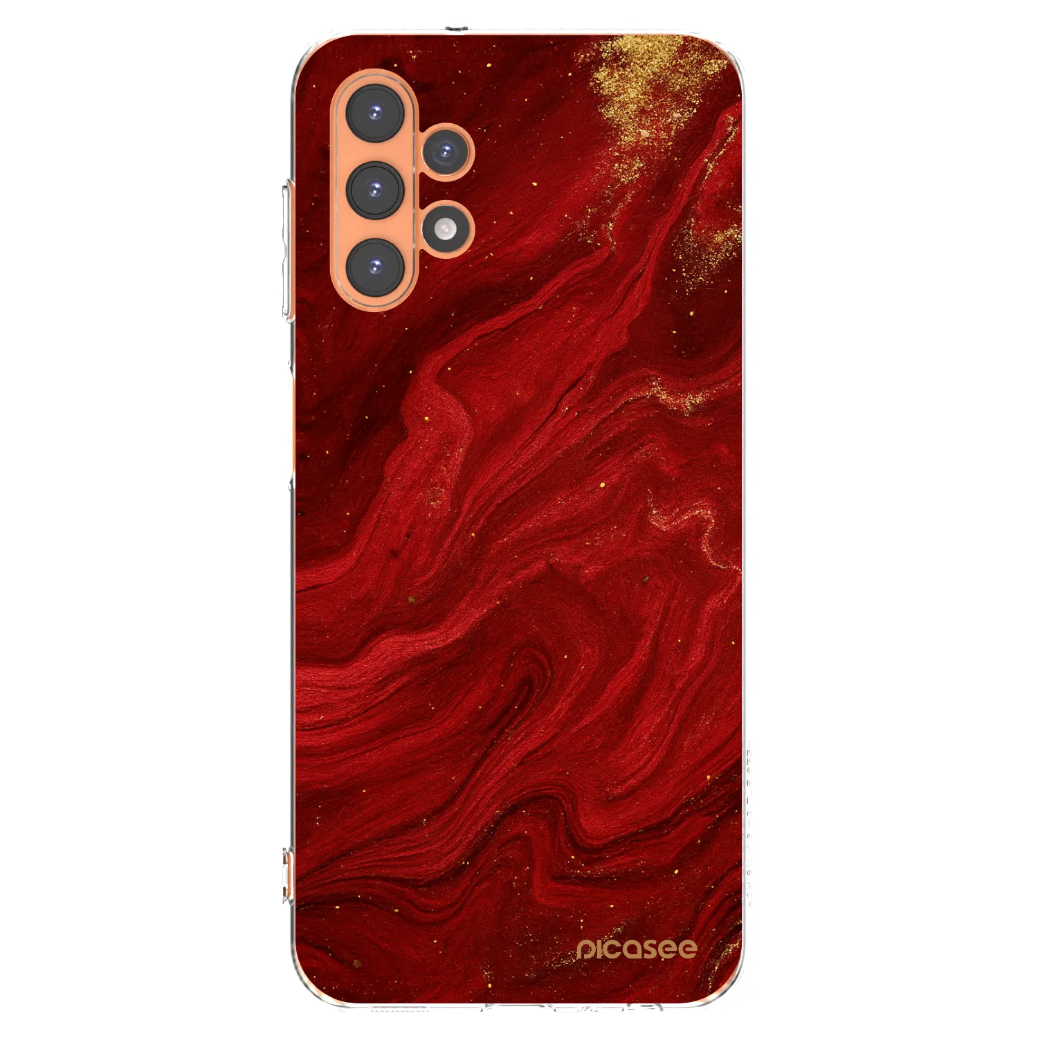 Picasee silikonový průhledný obal pro Samsung Galaxy A13 5G - Červená