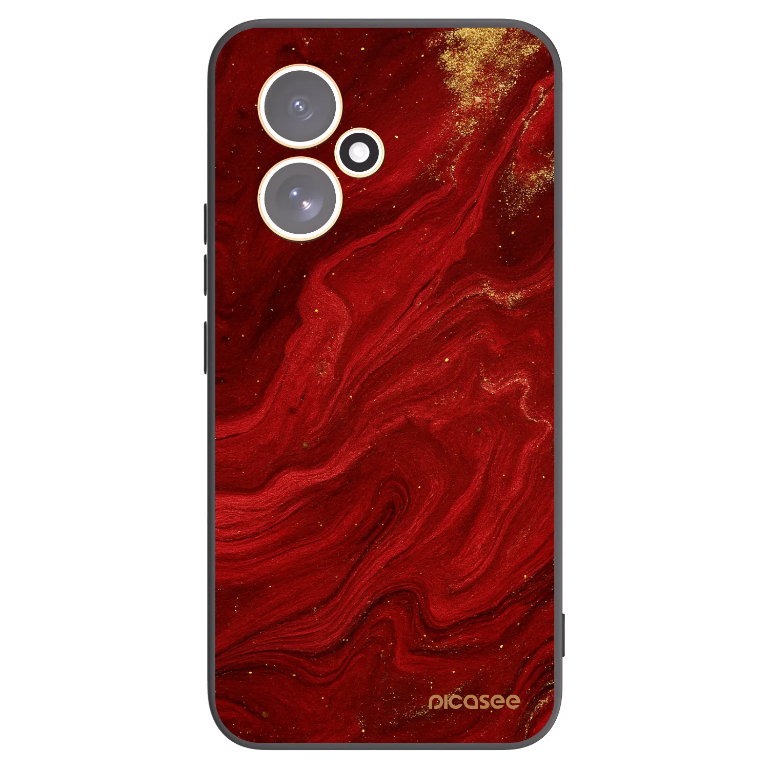 Picasee silikonový černý obal pro Honor 400 5G - Červená