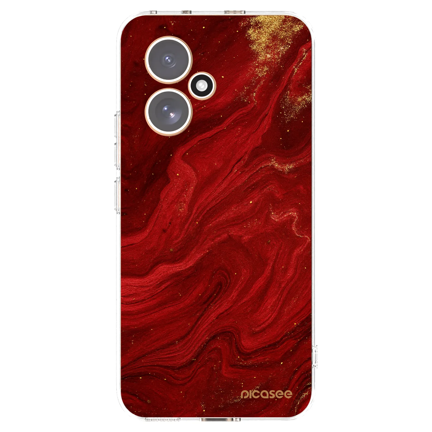 Picasee silikonový průhledný obal pro Honor 400 5G - Červená