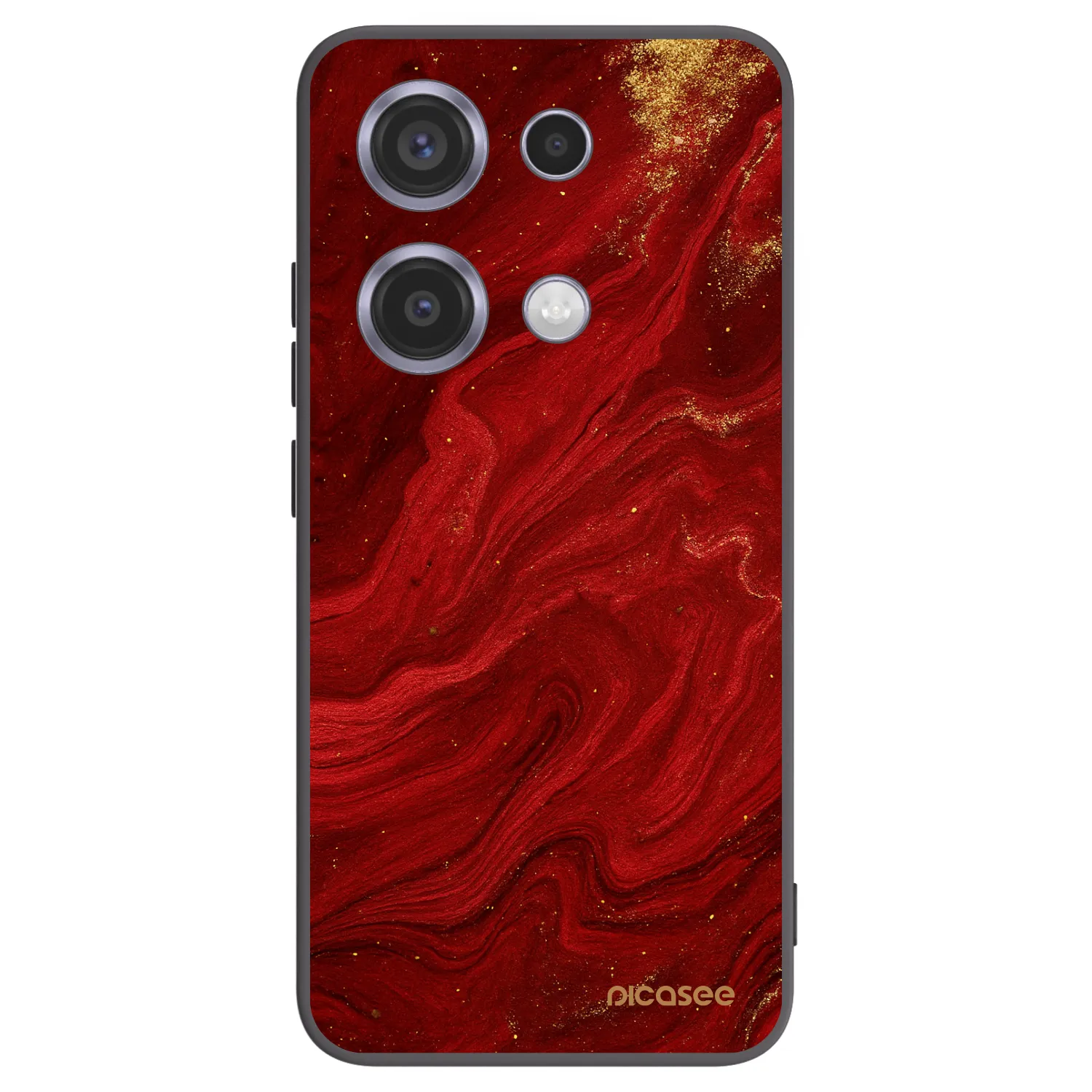Picasee silikonový černý obal pro Xiaomi Redmi Note 14S - Červená