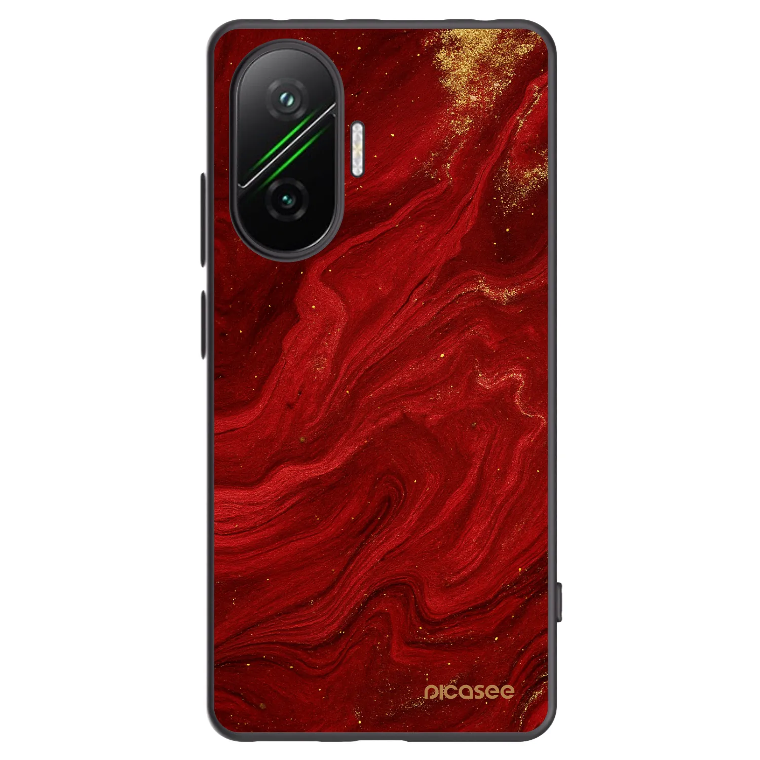 Picasee silikonový černý obal pro Xiaomi Poco F7 5G - Červená