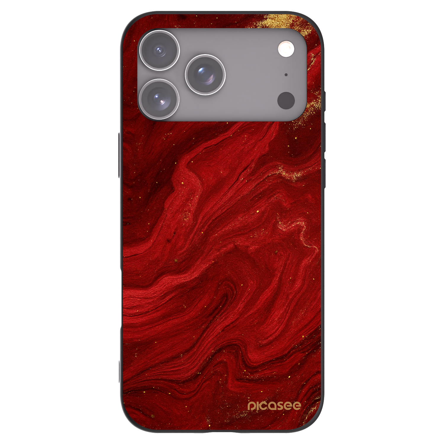Picasee silikonový černý obal pro Apple iPhone 17 Pro Max - Červená