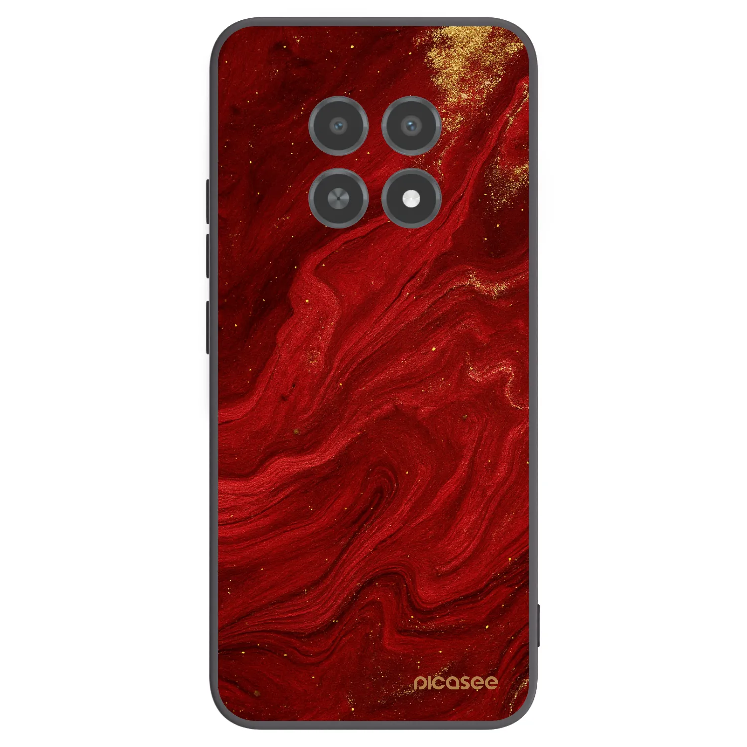 Picasee silikonový černý obal pro Realme 12X - Červená