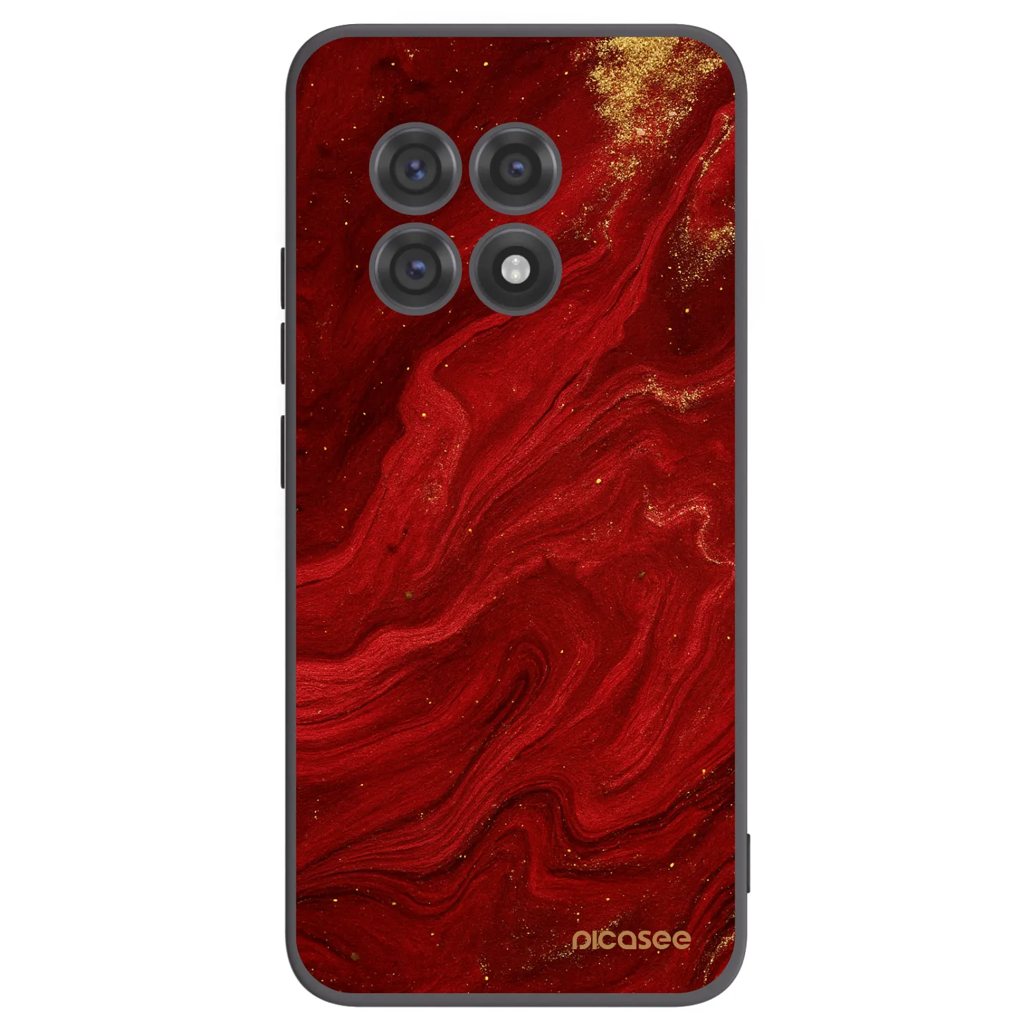 Picasee silikonový černý obal pro OnePlus 13R 5G - Červená