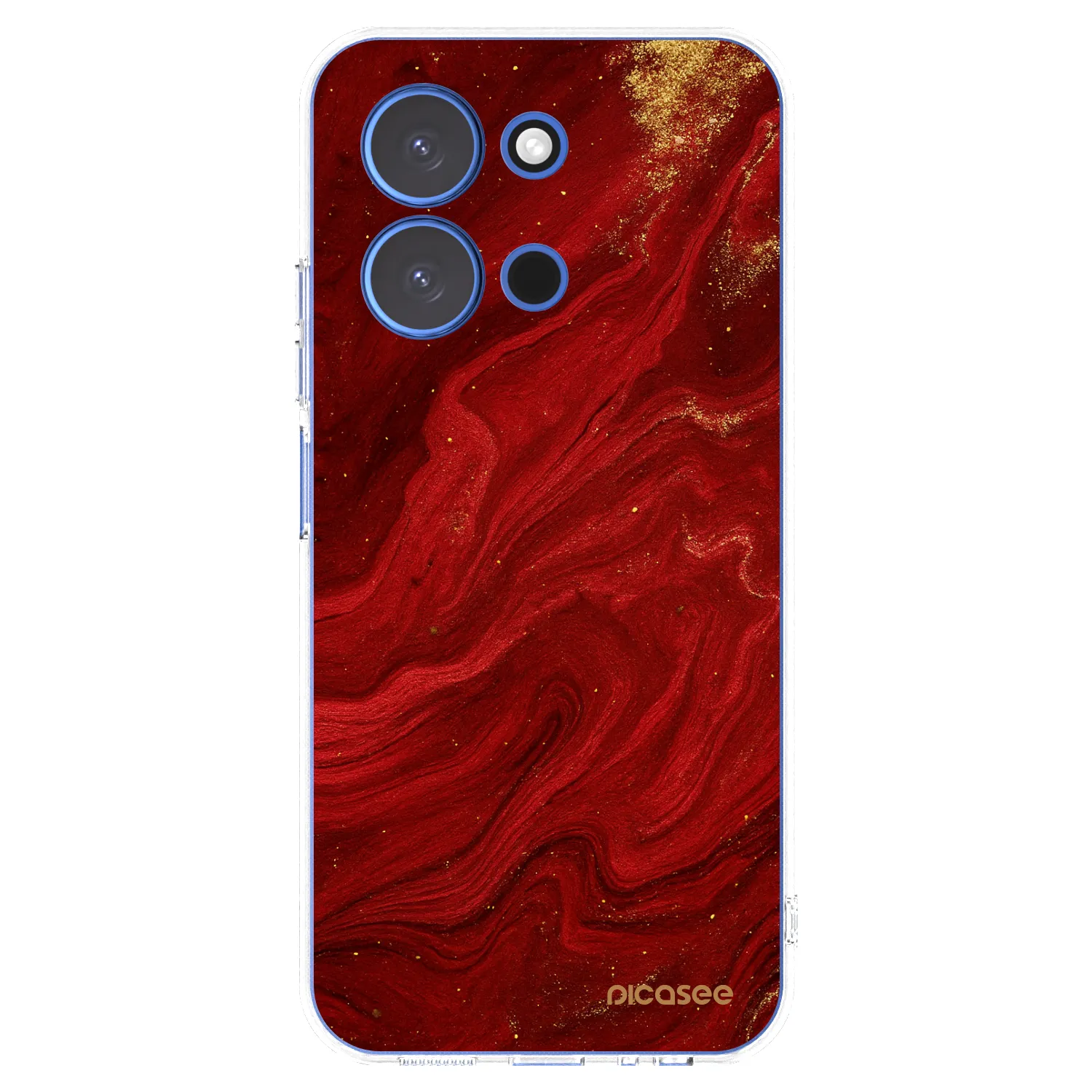 Picasee silikonový průhledný obal pro Xiaomi Redmi 15C 4G - Červená