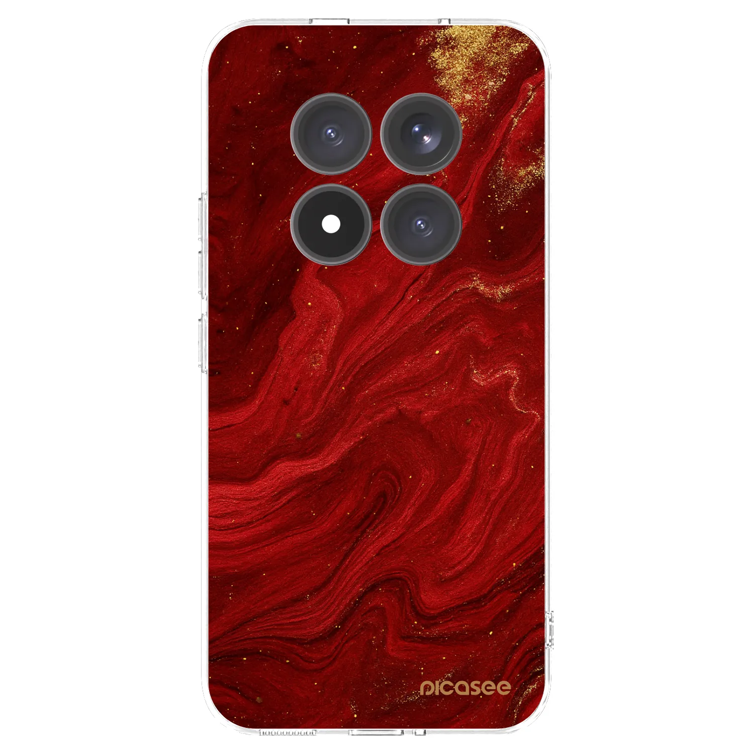 Picasee silikonový průhledný obal pro Xiaomi Redmi Note 15 Pro+ - Červená