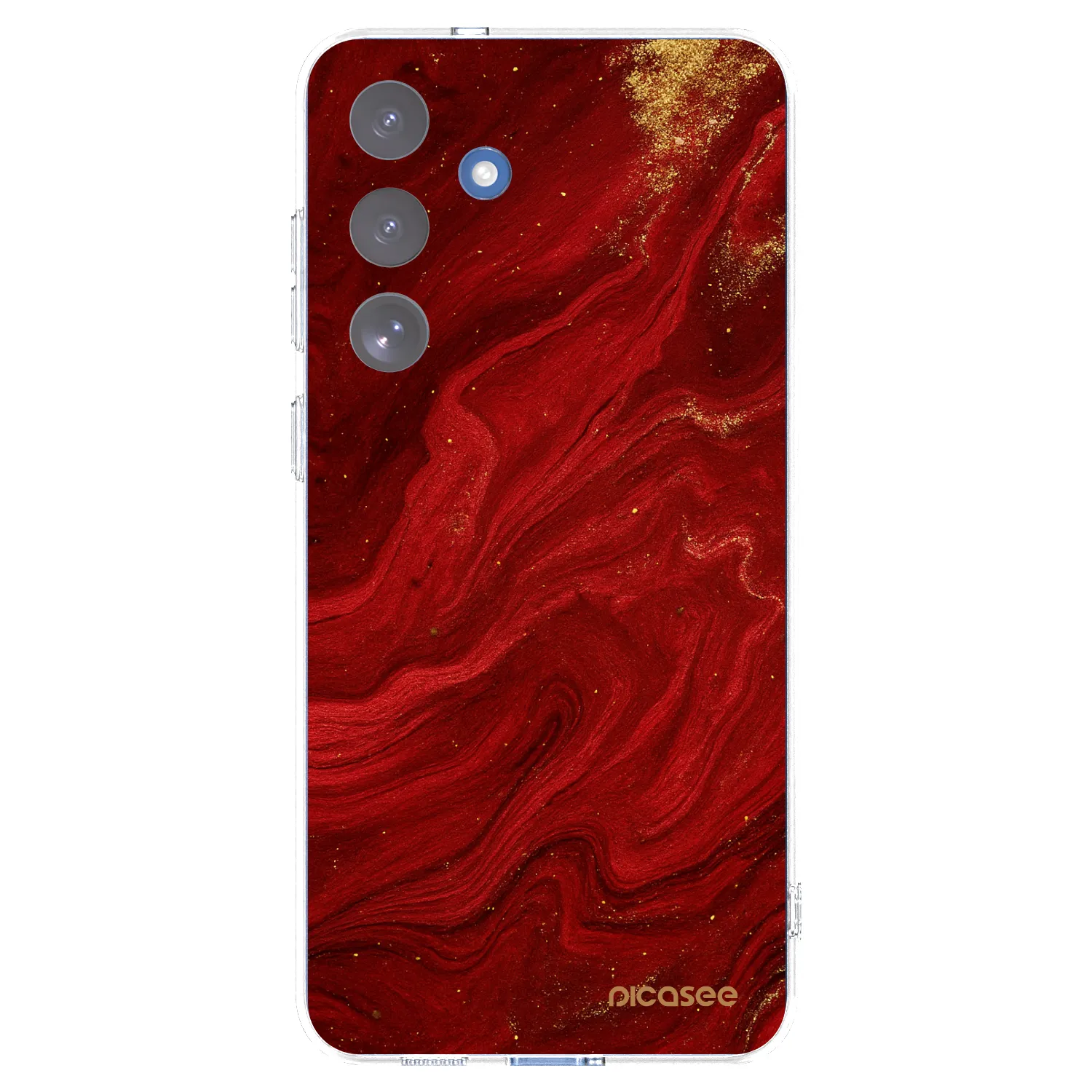 Picasee silikonový průhledný obal pro Samsung Galaxy S25 FE 5G - Červená