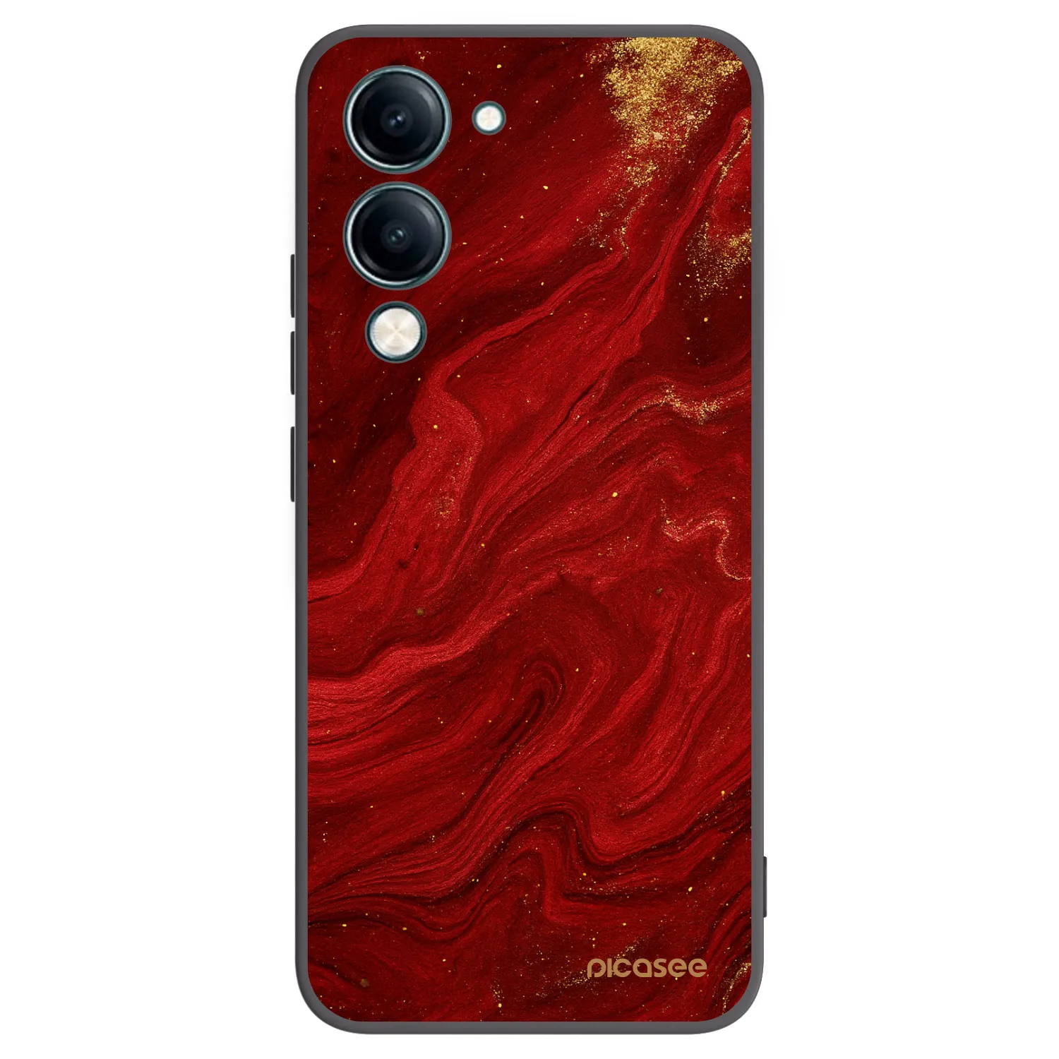 Picasee silikonový černý obal pro Vivo Y29s 5G - Červená