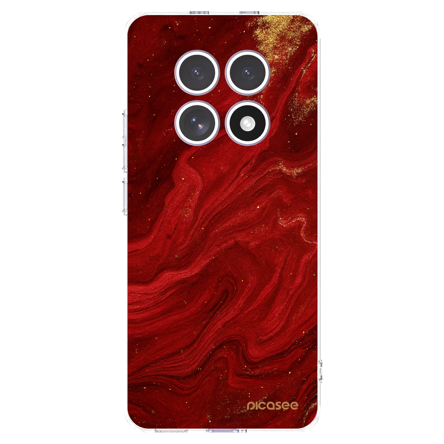 Picasee silikonový průhledný obal pro Xiaomi Redmi Note 15 - Červená