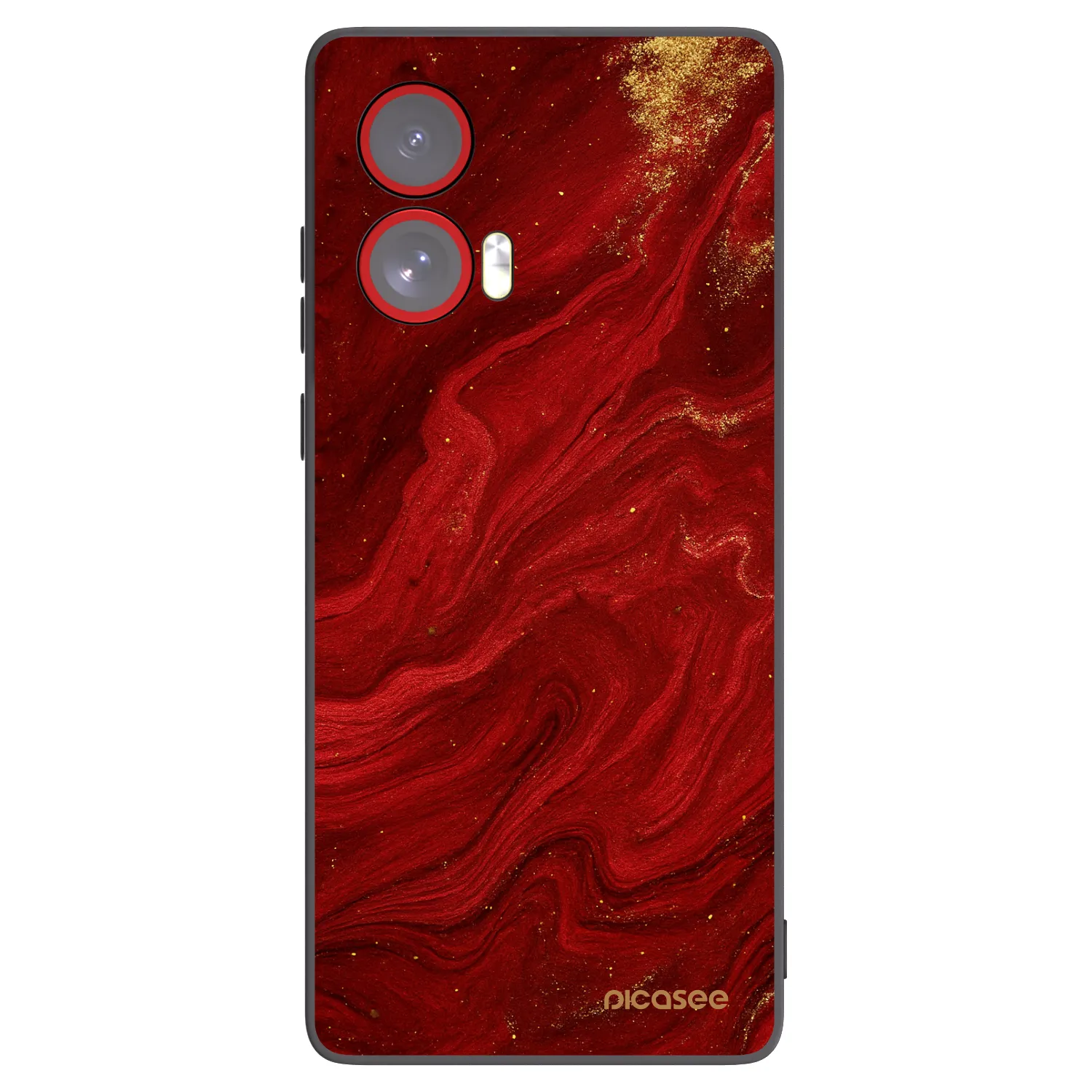 Picasee silikonový černý obal pro Motorola Edge 50 Fusion - Červená