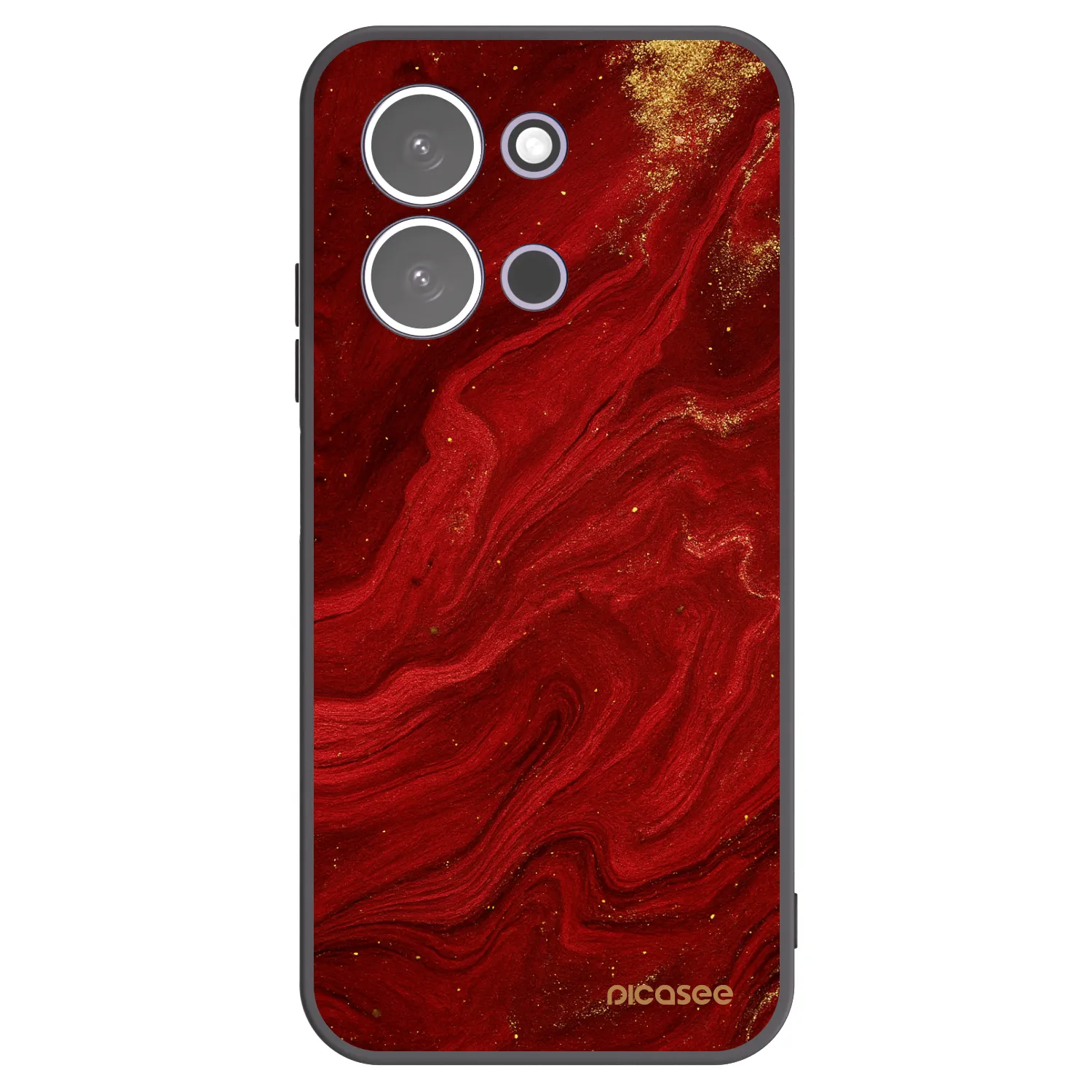 Picasee silikonový černý obal pro Xiaomi Redmi 15C 5G - Červená
