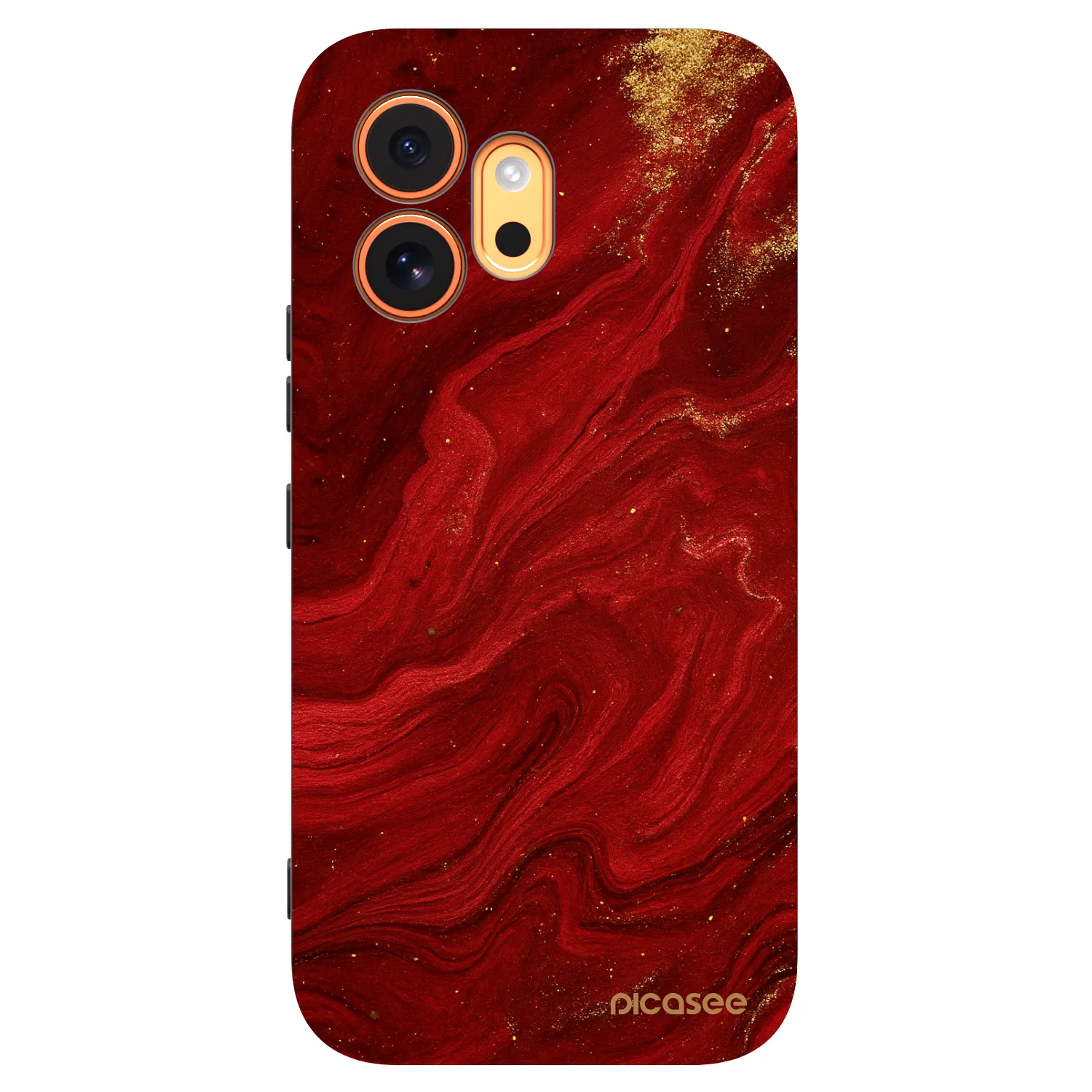 Picasee silikonový černý obal pro Honor 600 - Červená