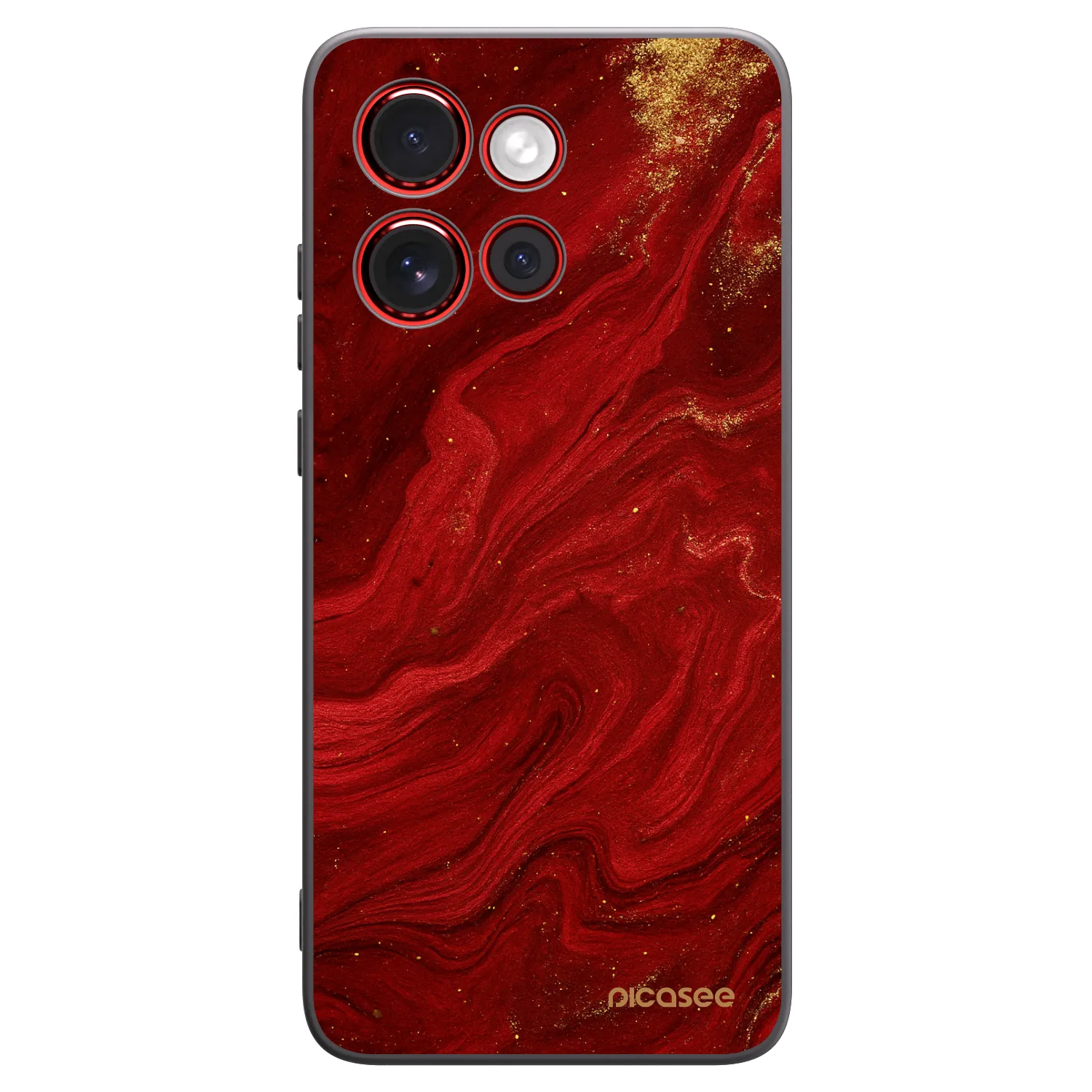 Picasee silikonový černý obal pro Motorola Edge 60 Neo 5G - Červená