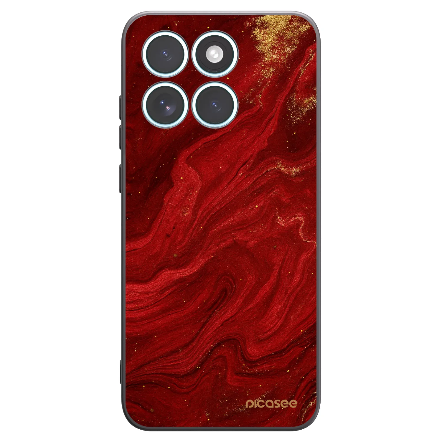 Picasee silikonový černý obal pro Motorola Edge 70 Fusion - Červená