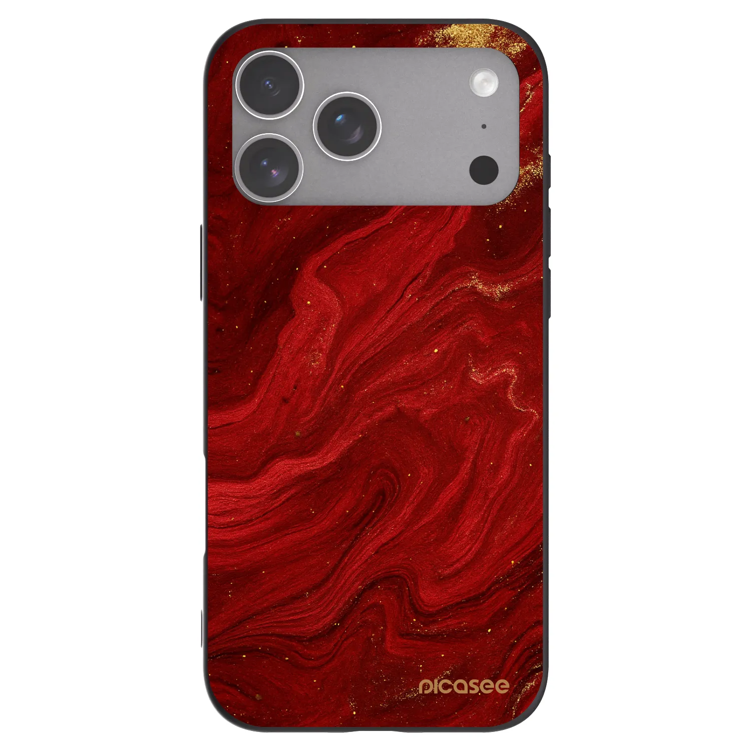 Picasee silikonový černý obal pro Apple iPhone 18 Pro Max - Červená
