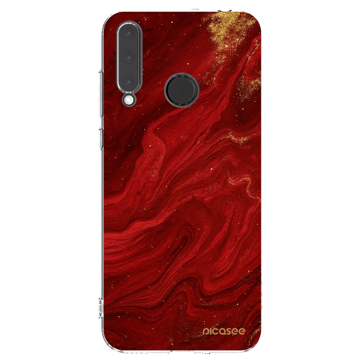 Picasee silikonový průhledný obal pro Honor 20 Lite - Červená