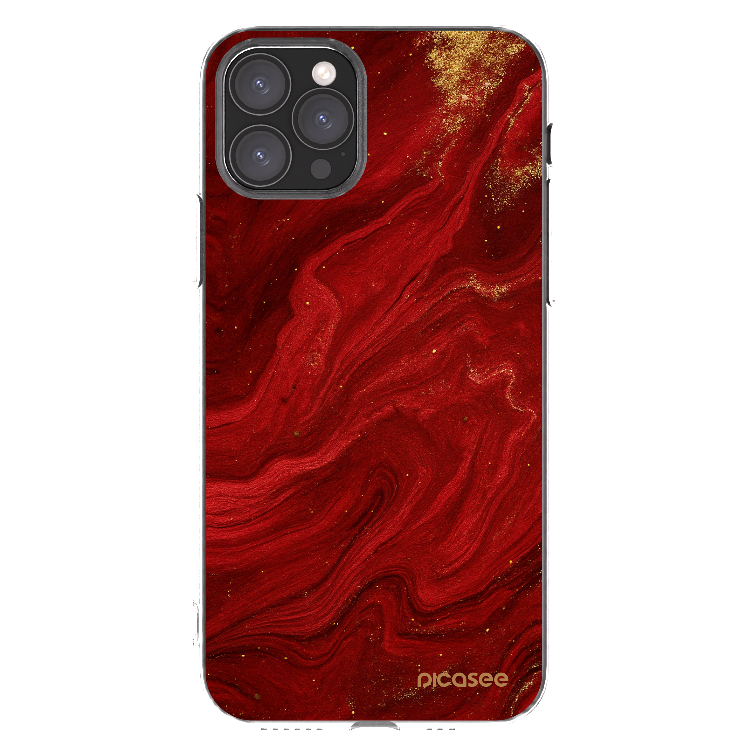 Picasee silikonový průhledný obal pro Apple iPhone 11 Pro - Červená