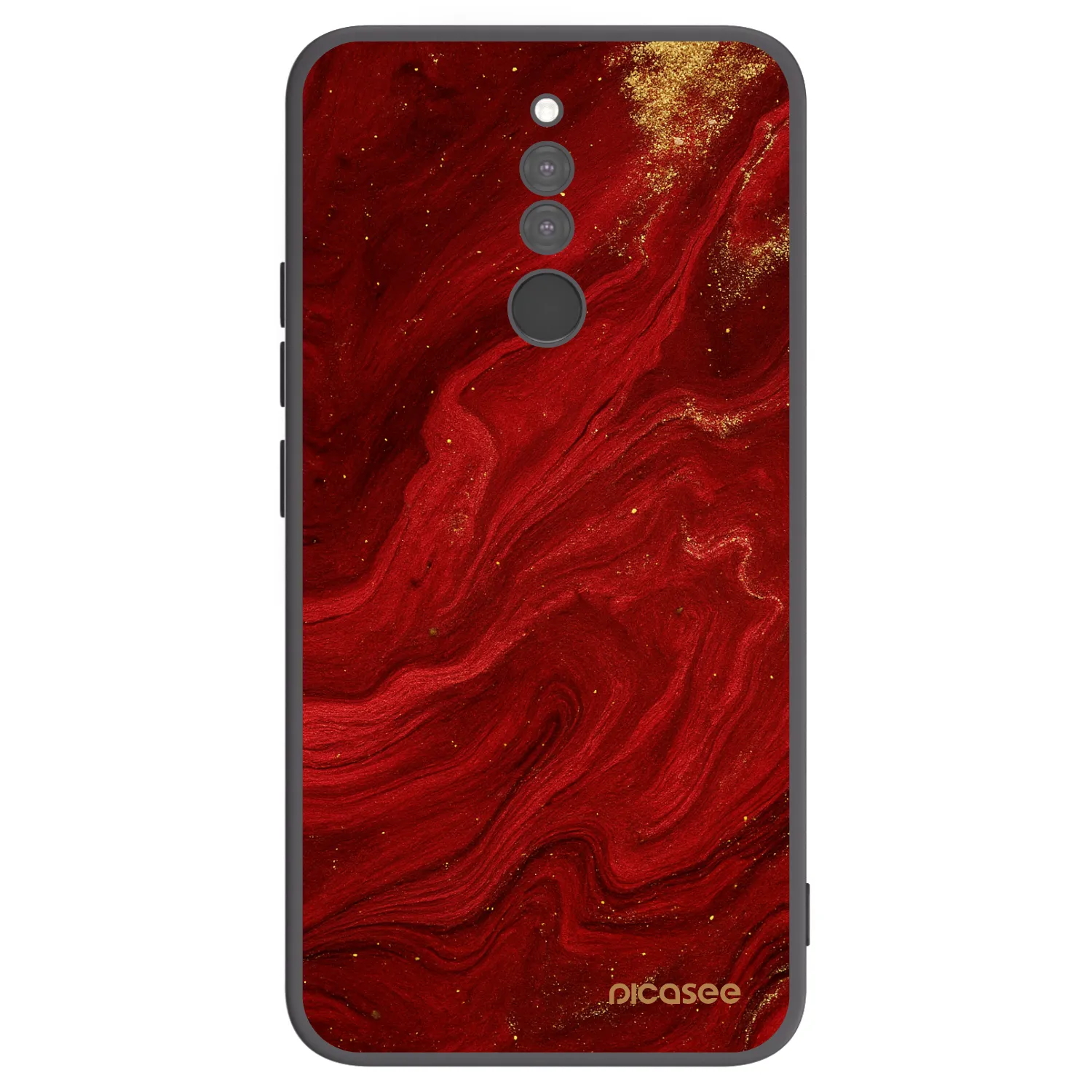 Picasee silikonový černý obal pro Xiaomi Redmi 8 - Červená