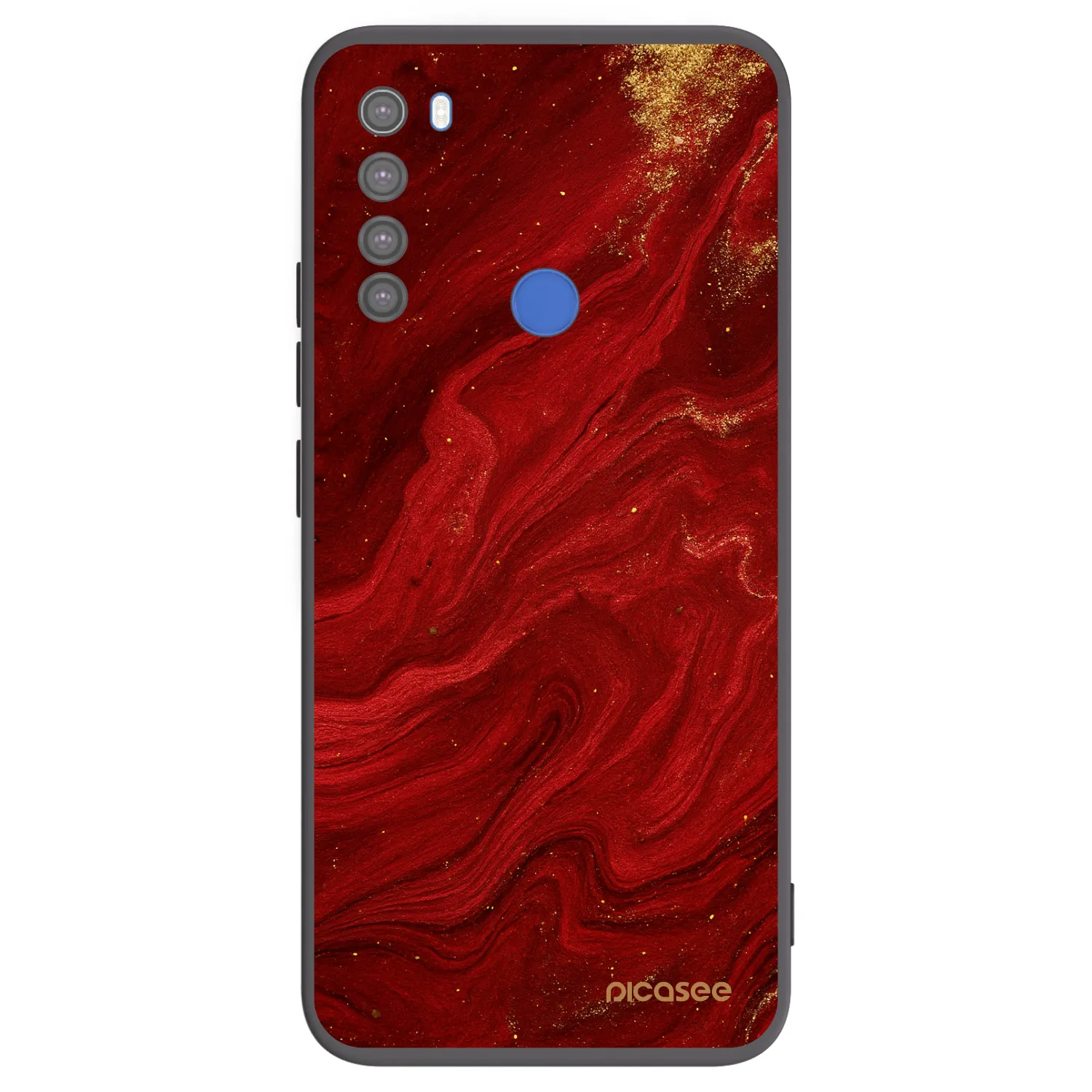 Picasee silikonový černý obal pro Xiaomi Redmi Note 8T - Červená