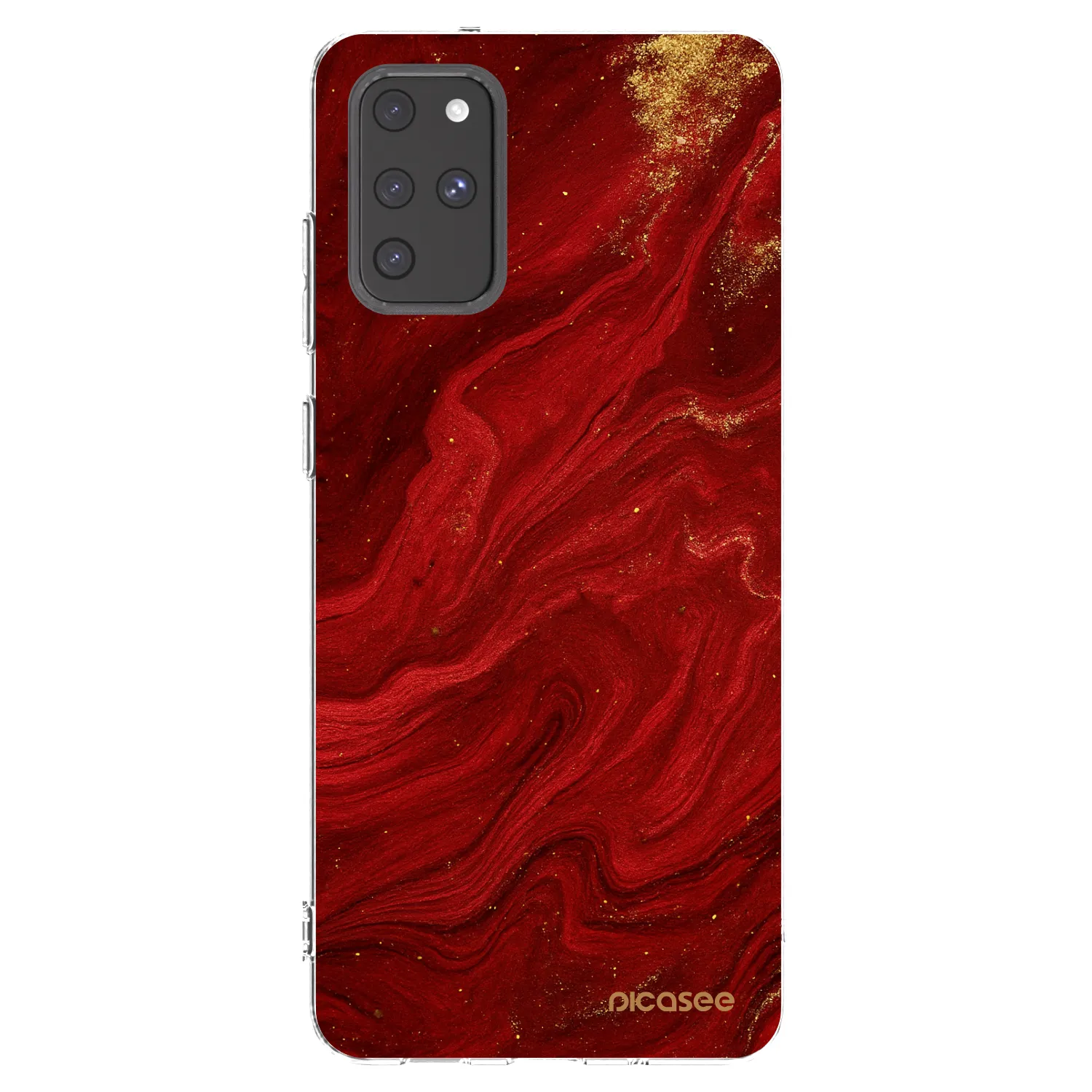 Picasee silikonový průhledný obal pro Samsung Galaxy S20+ G985F - Červená