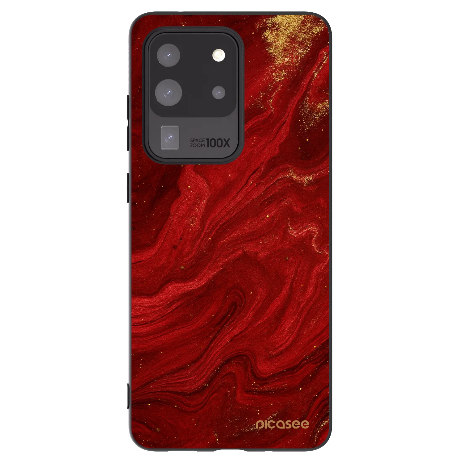 Picasee silikonový černý obal pro Samsung Galaxy S20 Ultra 5G G988F - Červená