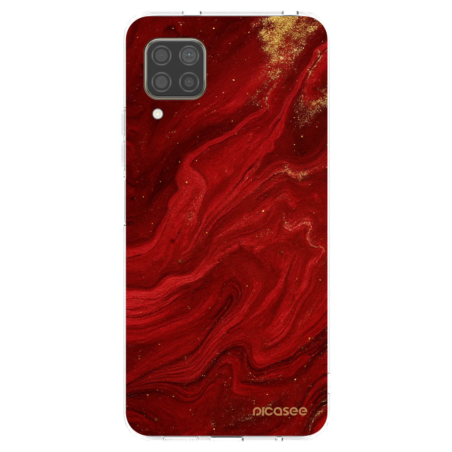 Picasee silikonový průhledný obal pro Huawei P40 Lite - Červená