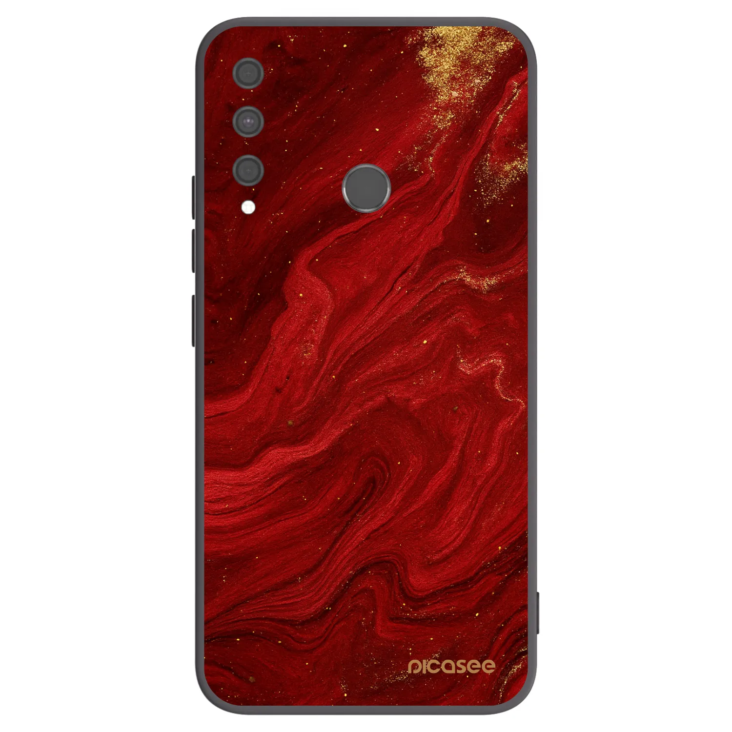 Picasee silikonový černý obal pro Huawei P40 Lite E - Červená