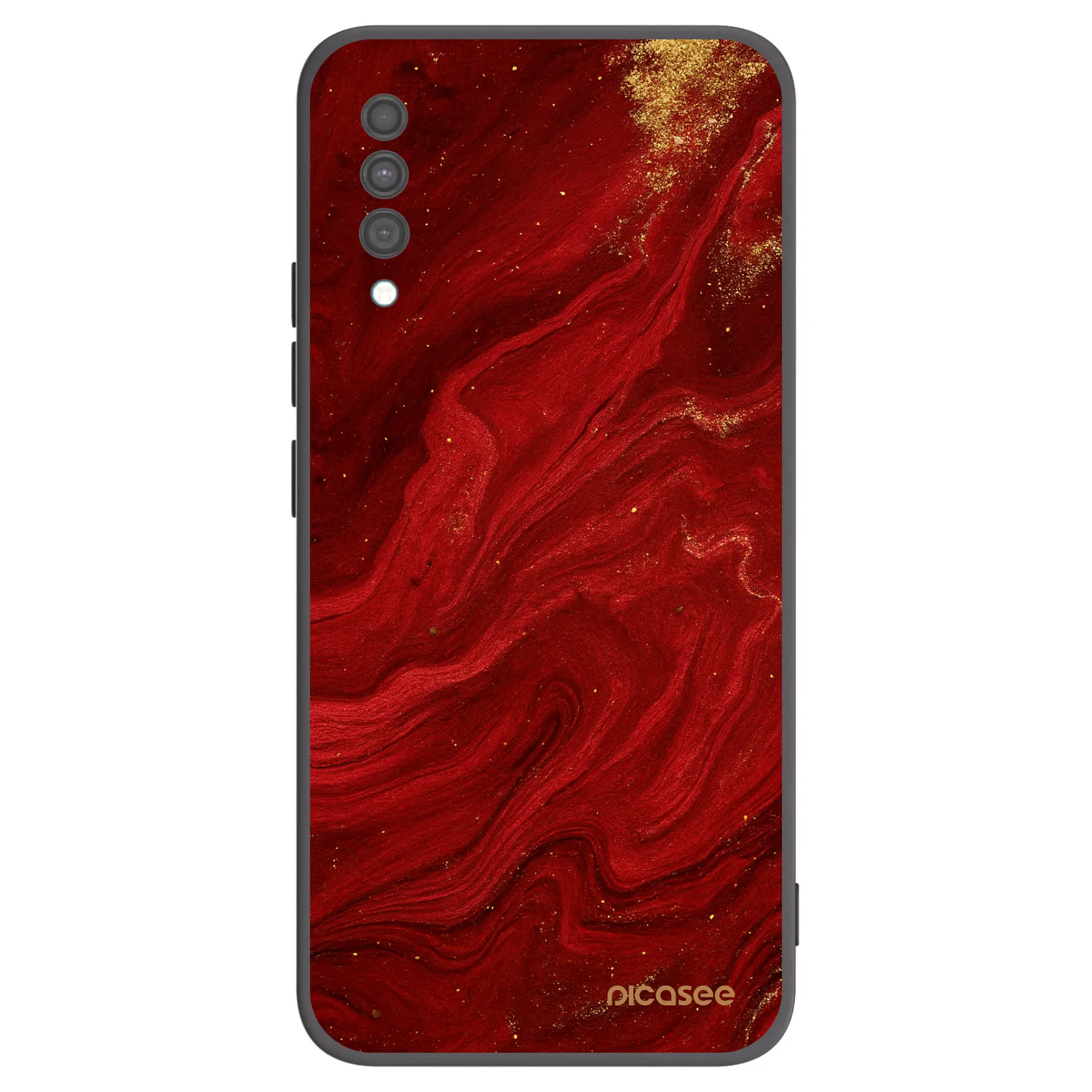 Picasee silikonový černý obal pro Samsung Galaxy A30s A307F - Červená