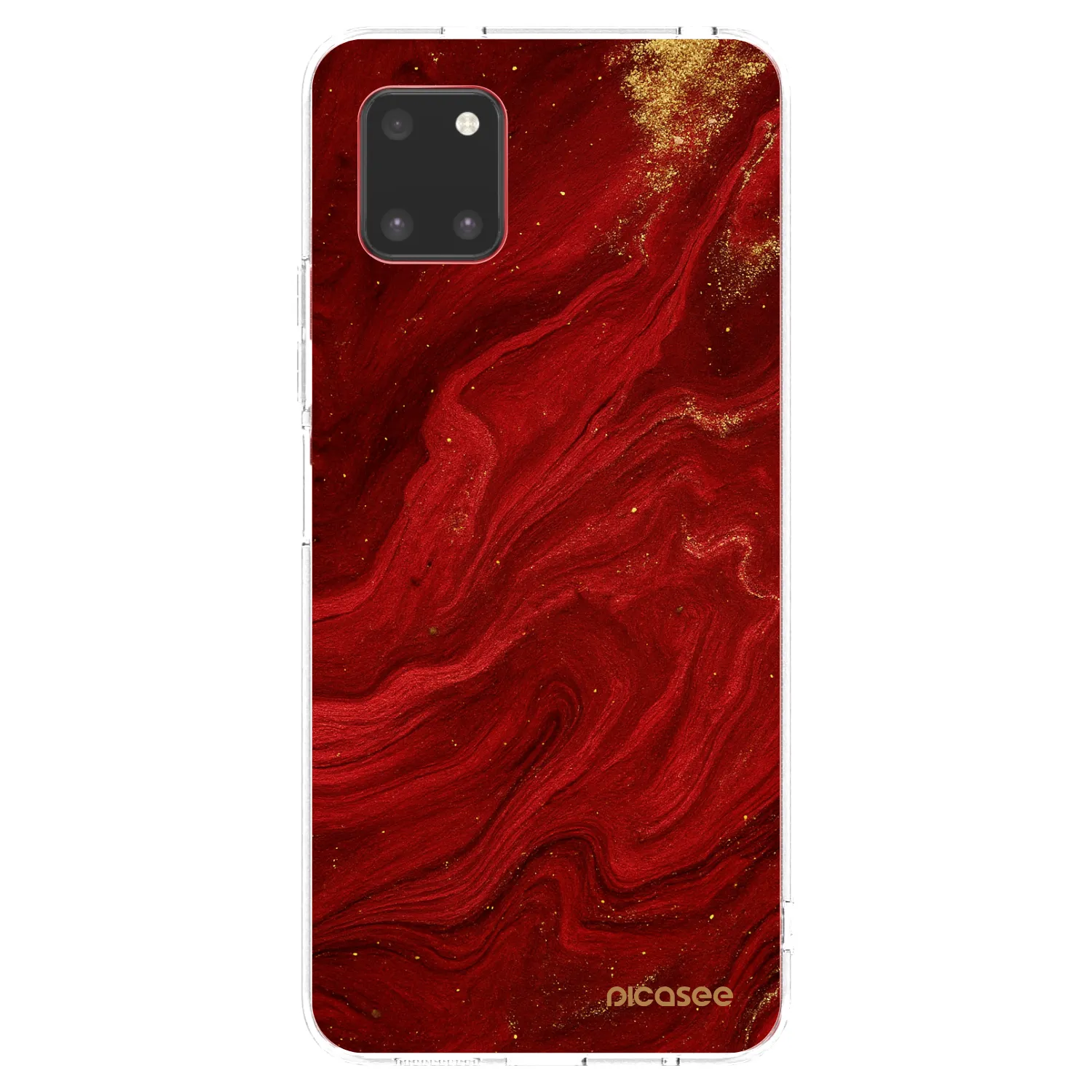 Picasee silikonový průhledný obal pro Samsung Galaxy Note 10 Lite N770F - Červená