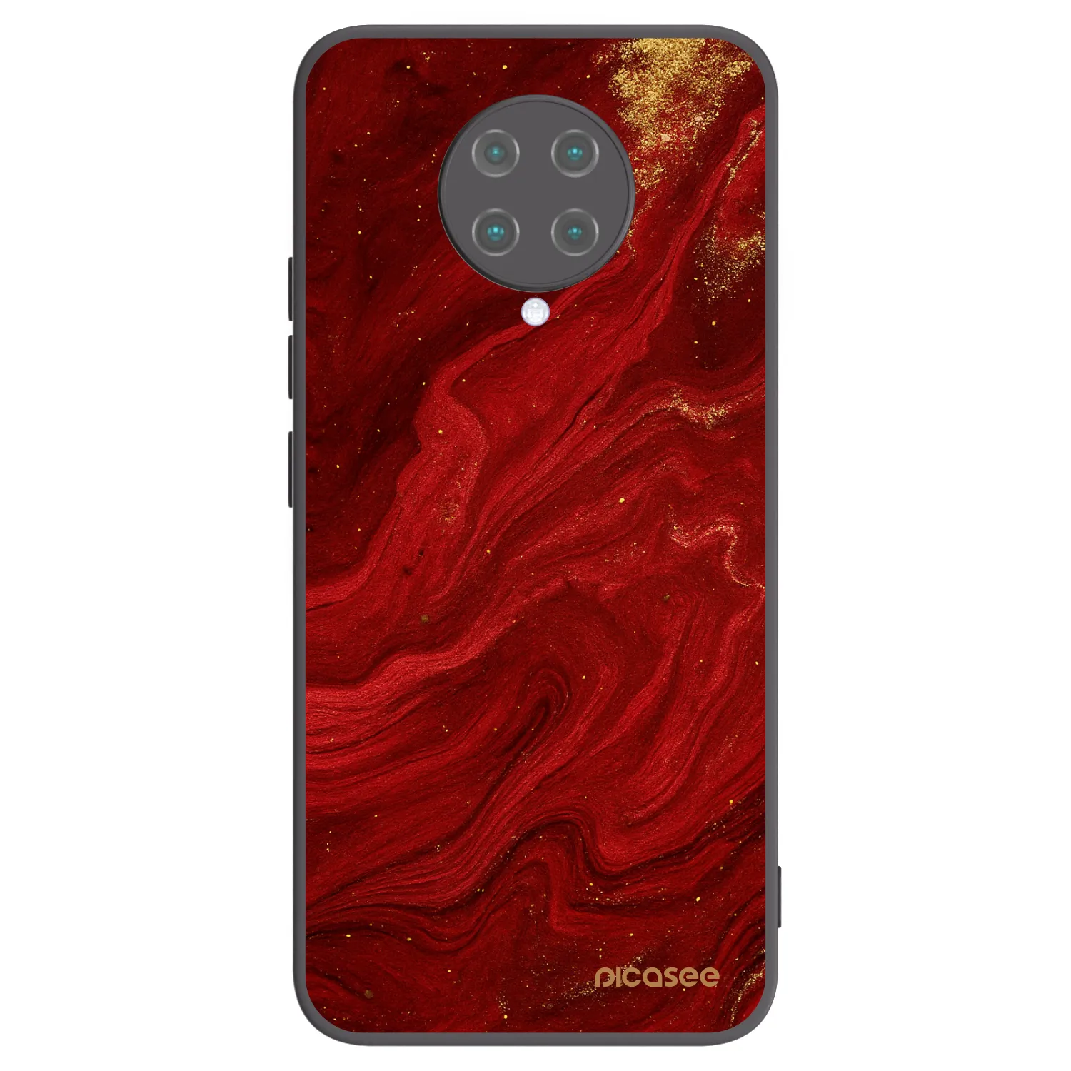 Picasee silikonový černý obal pro Xiaomi Poco F2 Pro - Červená