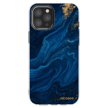 Picasee silikonový průhledný obal pro Apple iPhone 12 Pro Max - Blue