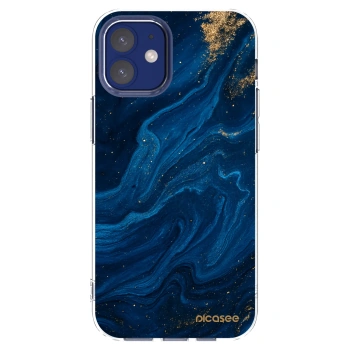 Picasee silikonový průhledný obal pro Apple iPhone 12 mini - Blue