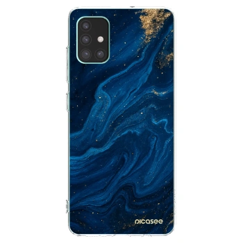 Picasee silikonový průhledný obal pro Samsung Galaxy M51 M515F - Blue