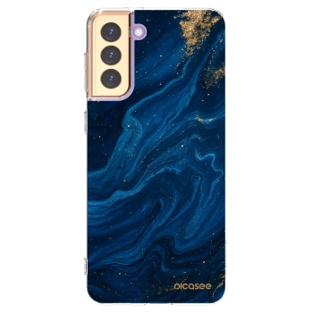 Picasee silikonový průhledný obal pro Samsung Galaxy S21+ 5G G996F - Blue