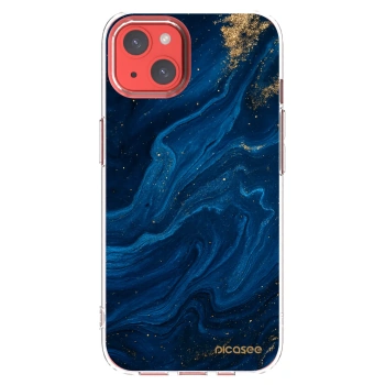 Picasee silikonový průhledný obal pro Apple iPhone 13 - Blue