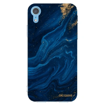Picasee silikonový průhledný obal pro Apple iPhone XR - Blue