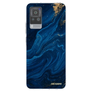 Picasee silikonový průhledný obal pro Vivo X60 Pro 5G - Blue