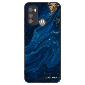 Picasee silikonový černý obal pro Motorola Moto G60 - Blue