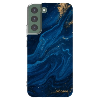 Picasee silikonový průhledný obal pro Samsung Galaxy S22+ 5G - Blue