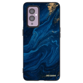 Picasee silikonový černý obal pro OnePlus 9 - Blue