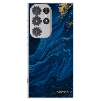 Picasee silikonový průhledný obal pro Samsung Galaxy S23 Ultra 5G - Blue