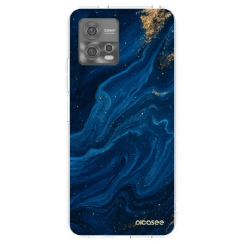 Picasee silikonový průhledný obal pro Motorola Moto G72 - Blue