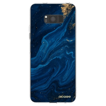 Picasee silikonový průhledný obal pro Samsung Galaxy S8 G950F - Blue