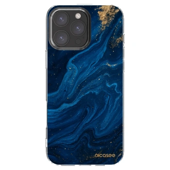 Picasee silikonový průhledný obal pro Apple iPhone 16 Pro Max - Blue