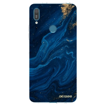 Picasee silikonový průhledný obal pro Huawei Y7 2019 - Blue