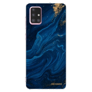 Picasee silikonový průhledný obal pro Samsung Galaxy A71 A715F - Blue